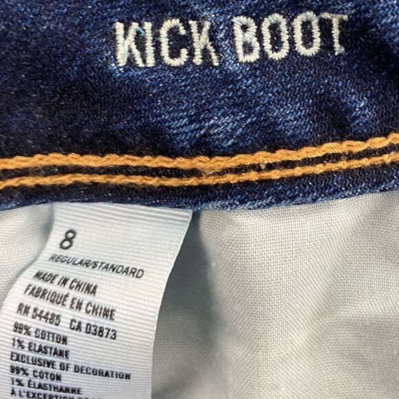 American Eagle Women's Kick Boot Back Flap Pockets Jeans  |  Size:  8 Regular - Picture 13 of 16